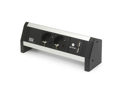 Bachmann Desk 1 - 2x 230V + 2x USB charger