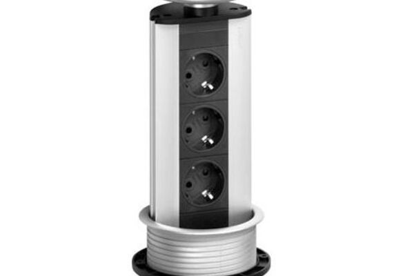 Pop-up - 3x 230V - RVS