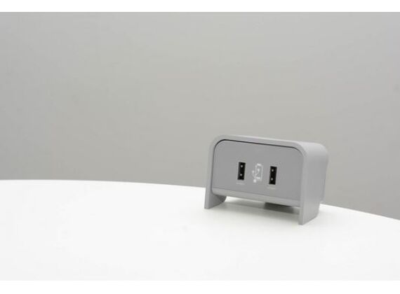 Chip on desk - zilvergrijs