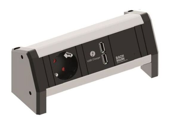 Bachmann Desk 1 - 1x 230V + 2x USB charger