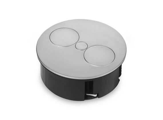 Twist - 2x 230V - Chroom mat