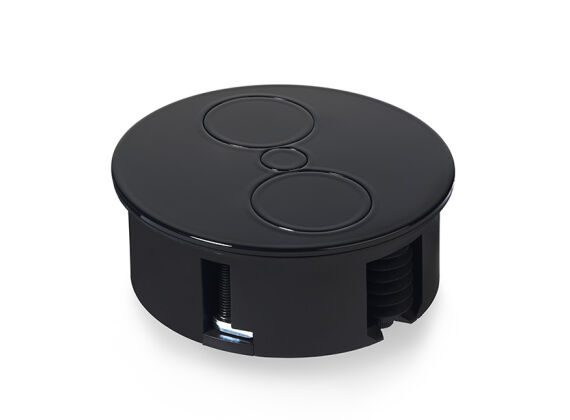 Twist - 1x 230 + 2x USB charger - Zwart mat 